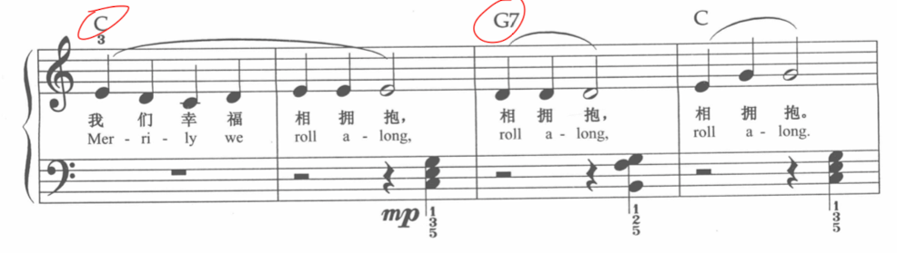 和弦进行和和弦标记示例